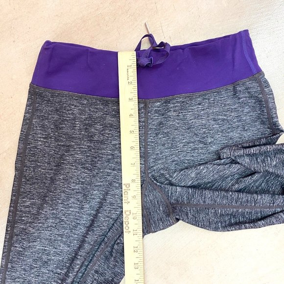 Lululemon Relaxed Fit Crop Purple / Heathered Black Sz 4 - Picture 10 of 10
